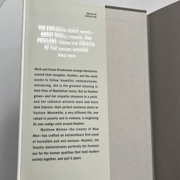 Heather, The Totality by Matthew Weiner Book Novel - Picture 9 of 10